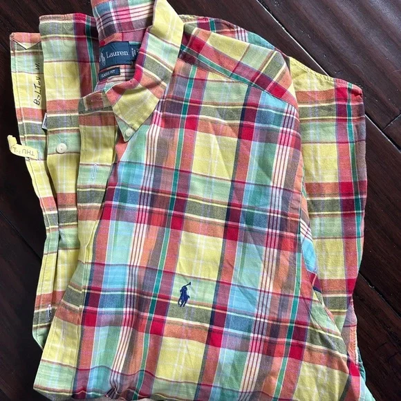 Polo by Ralph Lauren Plaid Classic Fit Short Sleeve Button Down Shirt 2XB - Picture 4 of 5